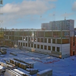 Многие обратили внимание, что в Вишнёвой Горке уже виднеется здание нашей будущей школы!