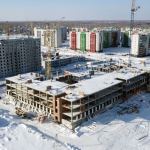 Многие обратили внимание, что в Вишнёвой Горке уже виднеется здание нашей будущей школы!