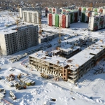 Многие обратили внимание, что в Вишнёвой Горке уже виднеется здание нашей будущей школы!