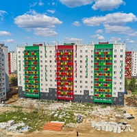 Ход строительства новых домов в микрорайоне «Вишневая горка». Август