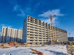 Дом №37. Возведение 10-го этажа.